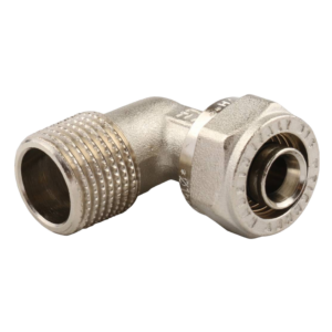 Переходник угловой Tiemme с AL-PEX с наружной резьбой 16x2 — 1/2" (арт. 1600013)