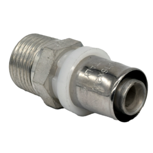 Соединение прямое Tiemme 16×1/2" Н SN (пресс) с наружной резьбой (арт. 1650393) — купить в Москве
